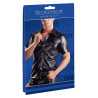Svenjoyment Chemise LEO imitation Cuir Noir
